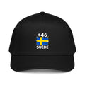 Casquette Baseball Suède +46 - Noir avec drapeau suédois