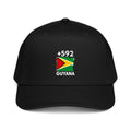 Casquette Baseball Guyana +592 vue de face, design drapeau guyanien