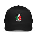 Casquette Baseball Mexique +52 vue de face, design drapeau mexicain