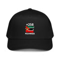 Casquette Baseball Mozambique +258 vue de face, design drapeau mozambicain