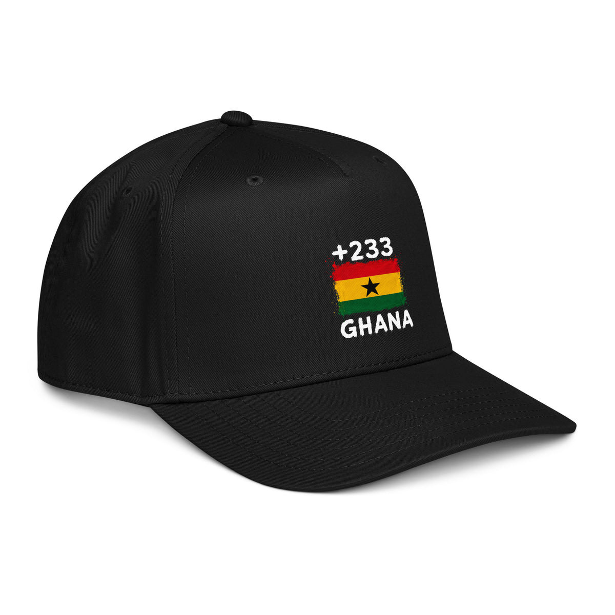 Casquette Baseball Ghana +233 Noir - vue de profil droit