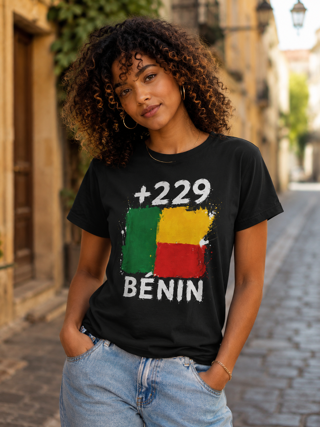 T-shirt Benin +229 - Noir