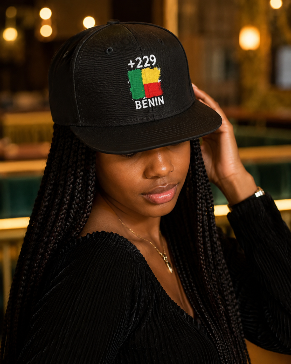Snapback Benin +229 - Noir