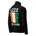 Survêtement Côte d'Ivoire +225 - Noir avec drapeau floqué effet éclaboussure de peinture - vue de dos - Indicatif Fier