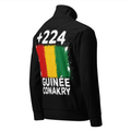 Survêtement Guinée Conakry +224 - Noir avec drapeau floqué effet éclaboussure de peinture - vue de dos - Indicatif Fier