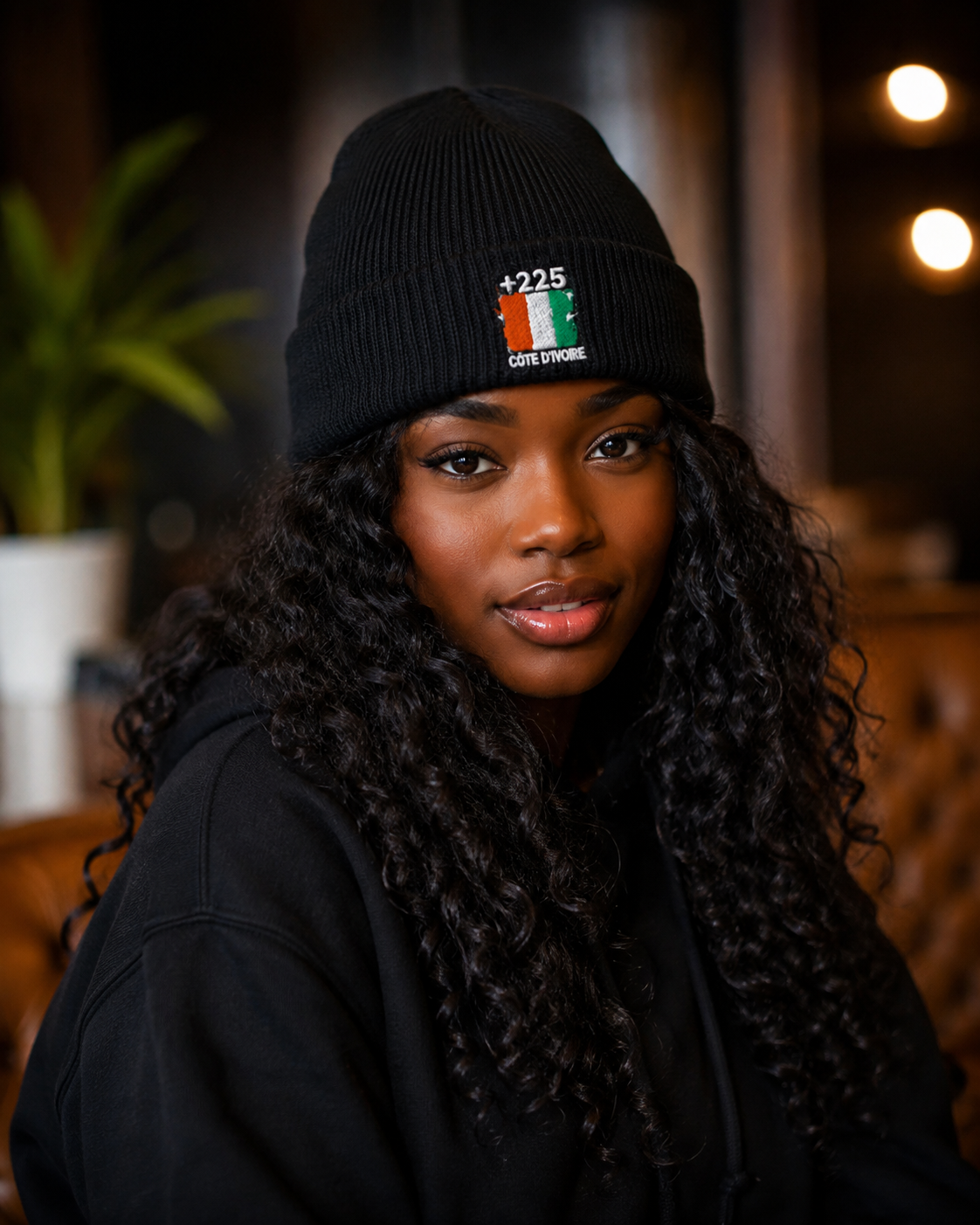 Bonnet Côte d'Ivoire +225 - Noir