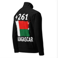 Survêtement Madagascar +261 - Noir avec drapeau floqué effet éclaboussure de peinture - vue de dos - Indicatif Fier