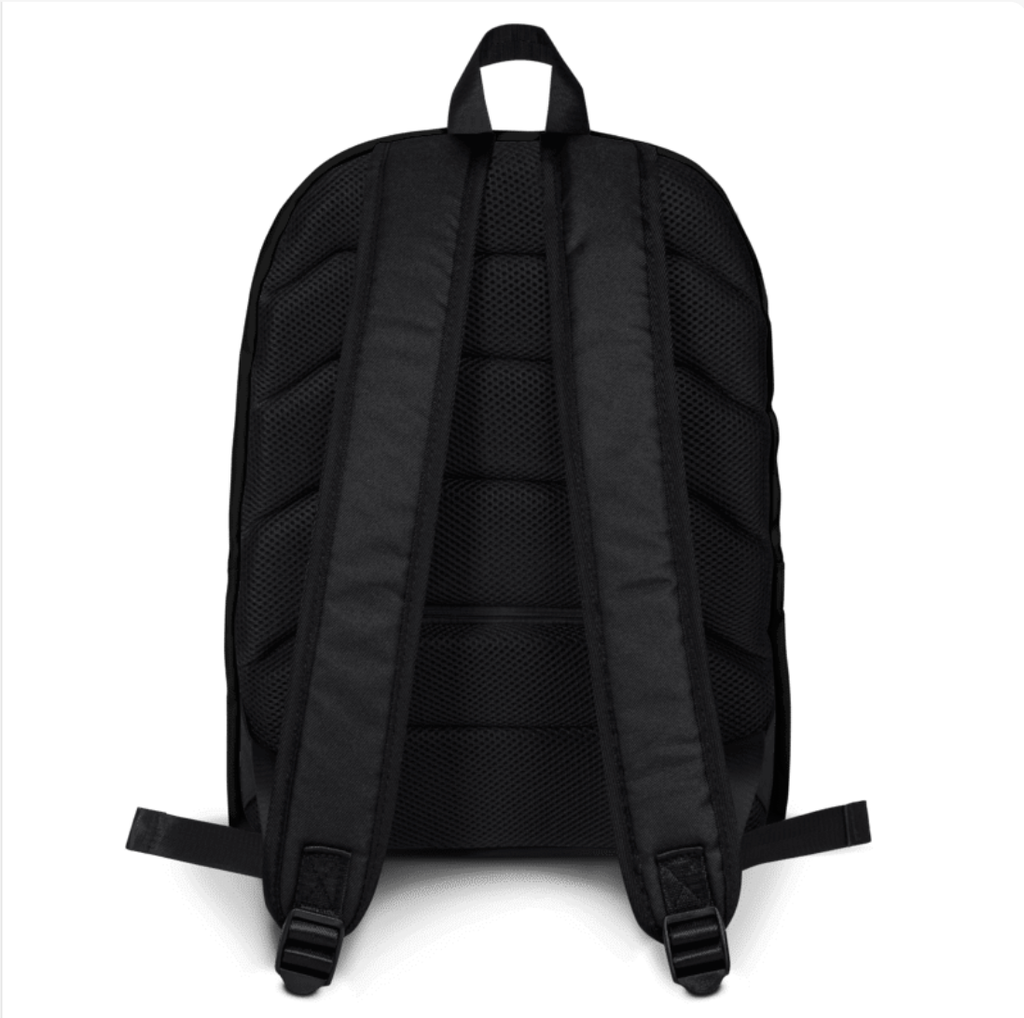 Sac à Dos Noir Niger +227 avec drapeau floqué effet éclaboussure de peinture - vue de dos - Indicatif Fier
