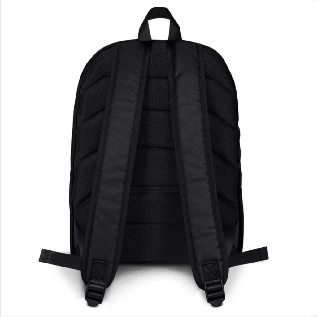 Sac à Dos Sénégal +221 - Noir avec drapeau floqué effet éclaboussure de peinture - vue de dos - Indicatif Fier