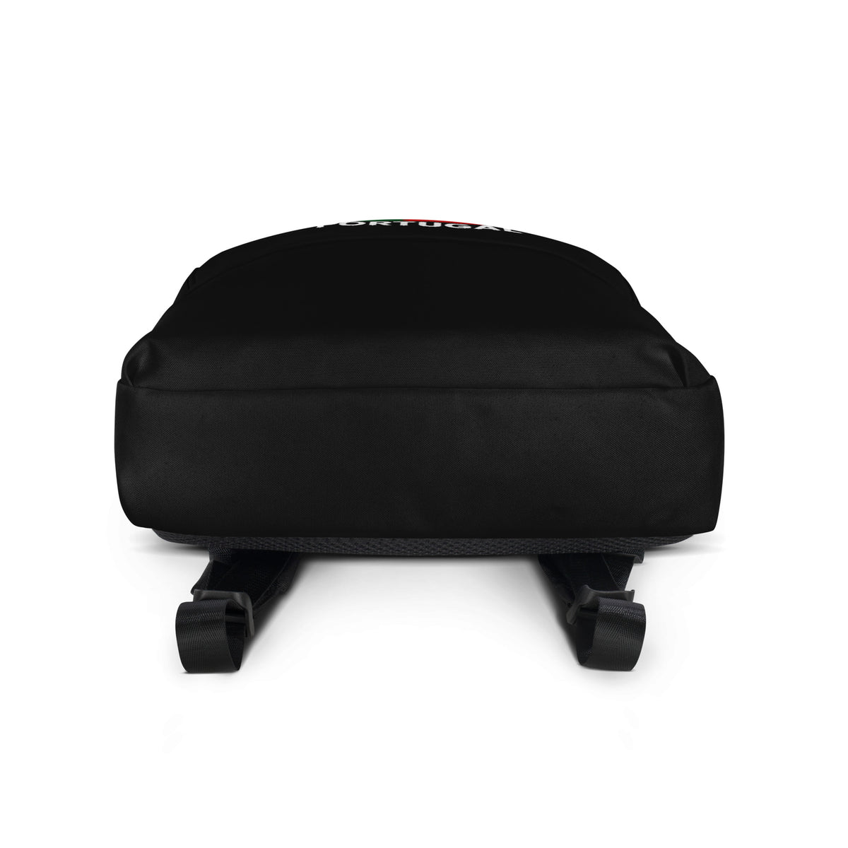 Sac à Dos Portugal +351 - Noir avec drapeau floqué effet éclaboussure de peinture - vue de dessous - Indicatif Fier