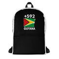 Sac à Dos Guyana +592 bicolore vue de face, design drapeau guyanien
