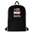 Sac à Dos Égypte +20 bicolore vue de face, design drapeau égyptien