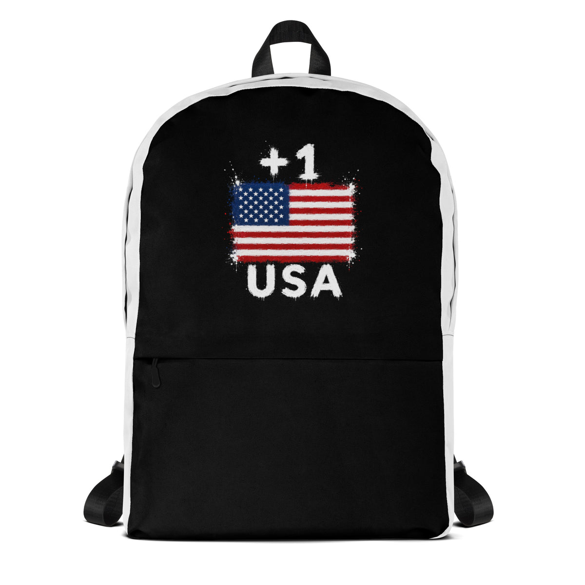 Sac à Dos USA +1 bicolore vue de face, design drapeau américain