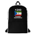 Sac à Dos Guinée Équatoriale +240 bicolore vue de face, design drapeau équato-guinéen