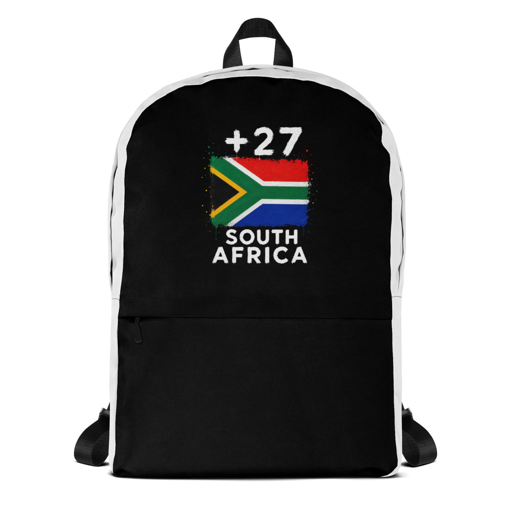Sac à Dos Afrique du Sud +27 bicolore vue de face, design drapeau sud-africain
