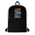 Sac à Dos Afrique du Sud +27 bicolore vue de face, design drapeau sud-africain