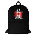 Sac à Dos Canada +1 noir vue de face, design drapeau canadien