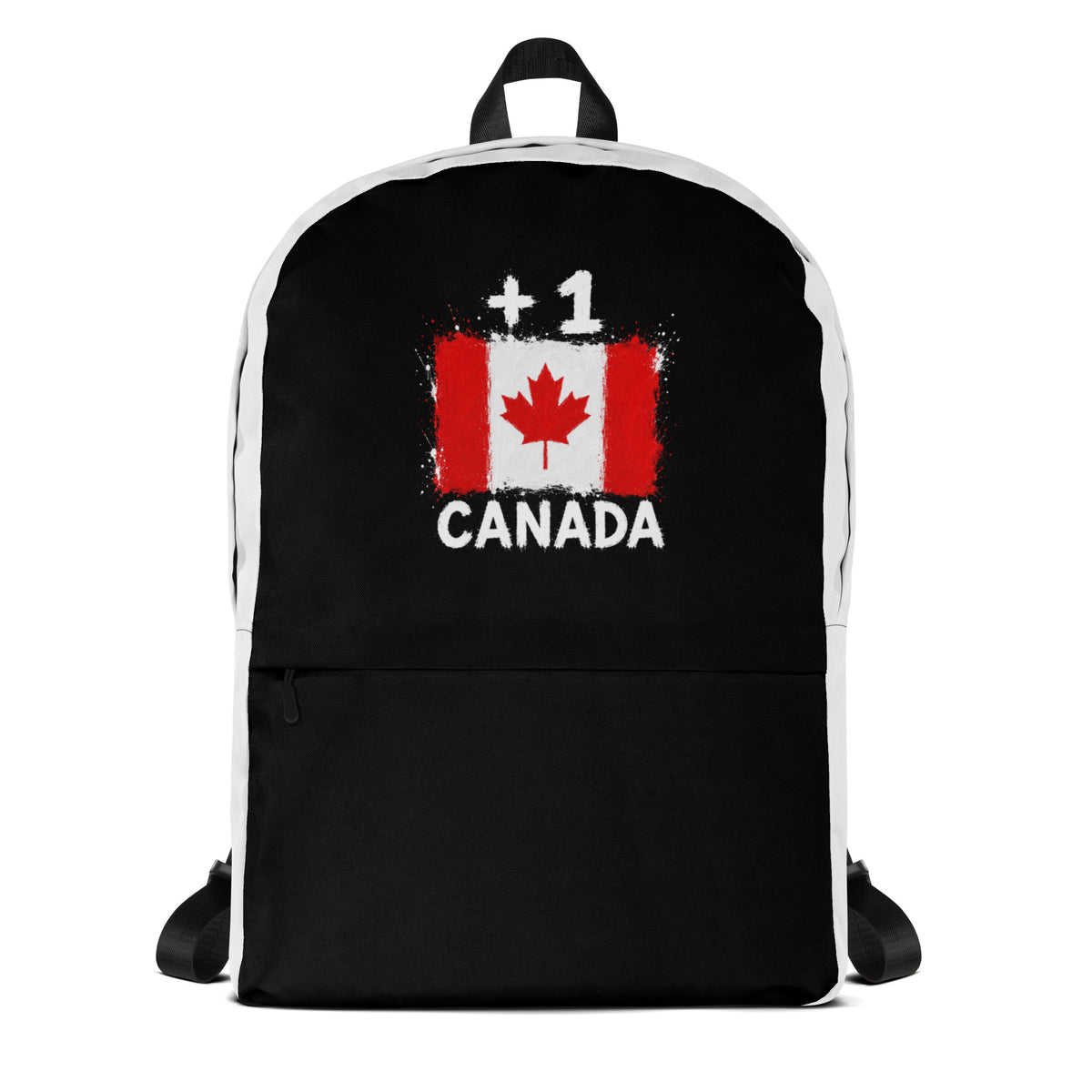 Sac à Dos Canada +1 bicolore vue de face, design drapeau canadien