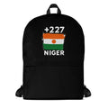 Sac à Dos Niger +227 noir vue de face, design drapeau nigérien