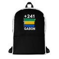 Sac à Dos Gabon +241 bicolore vue de face, design drapeau gabonais