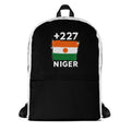 Sac à Dos Niger +227 bicolore vue de face, design drapeau nigérien