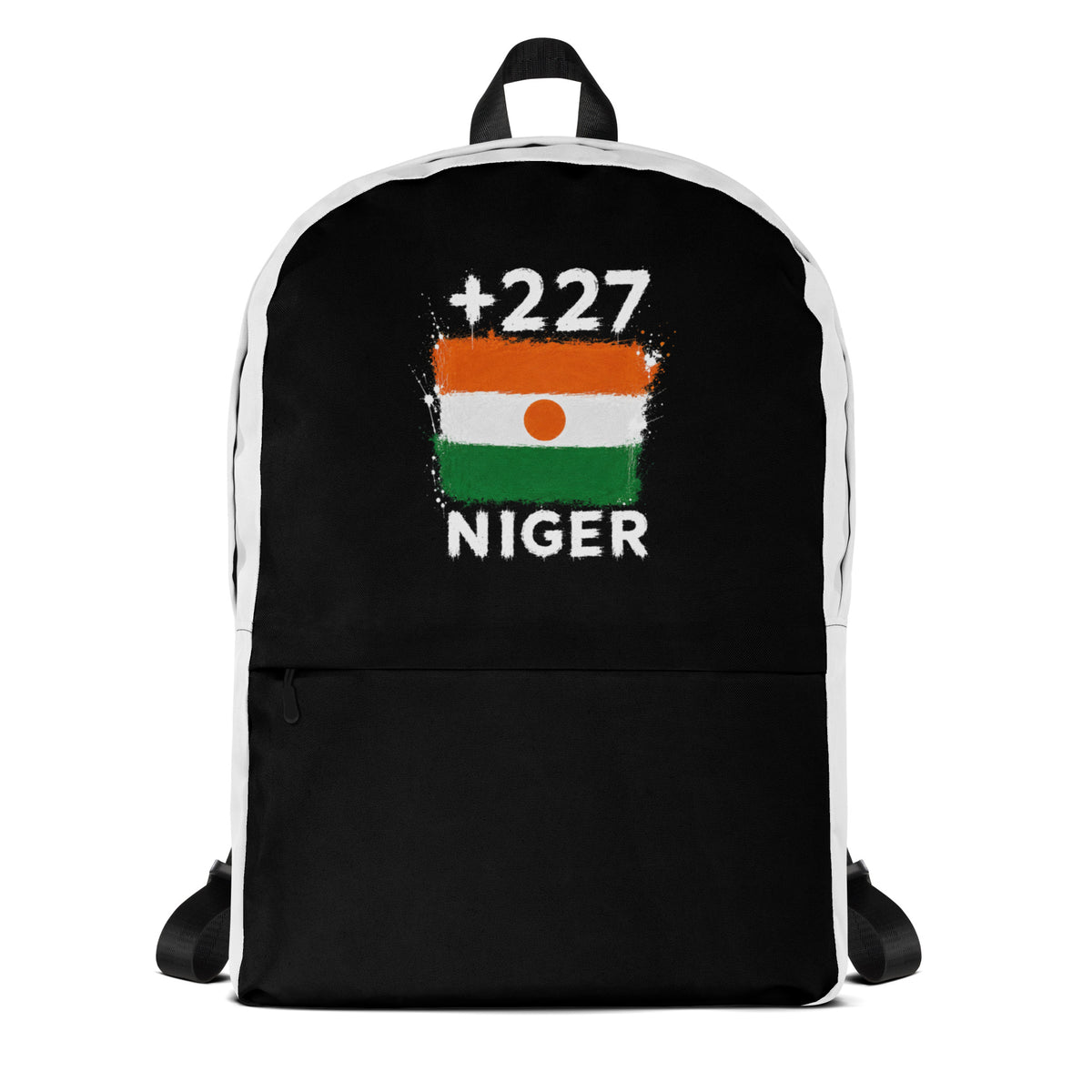 Sac à Dos Niger +227 bicolore vue de face, design drapeau nigérien