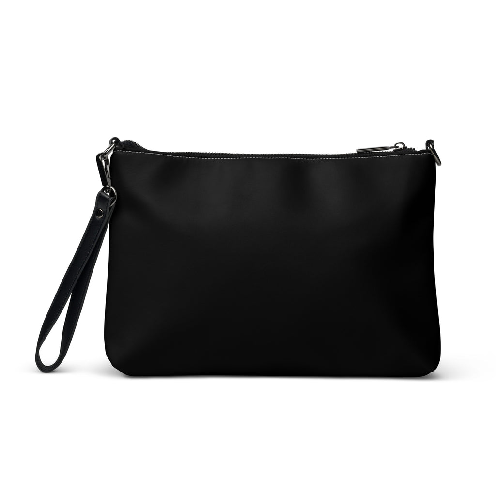 Sac à Main Suède +46 - Noir avec drapeau floqué effet éclaboussure de peinture - vue de dos - Indicatif Fier