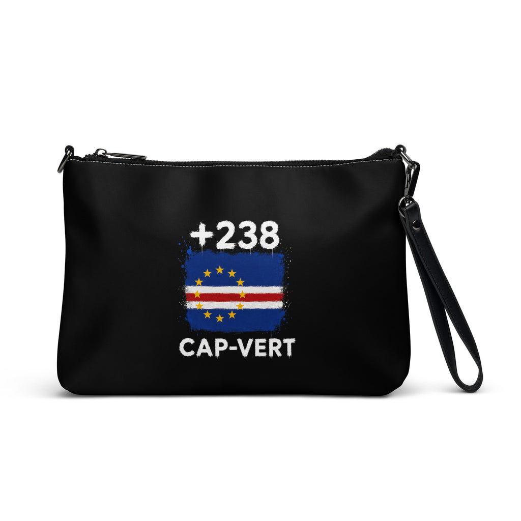 Sac à Main Cap-Vert +238 vue de face, drapeau et indicatif +238 imprimés