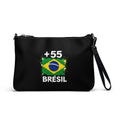 Sac à Main Brésil +55 vue de face, design drapeau brésilien