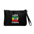 Sac à Main Éthiopie +251 vue de face, design drapeau éthiopien