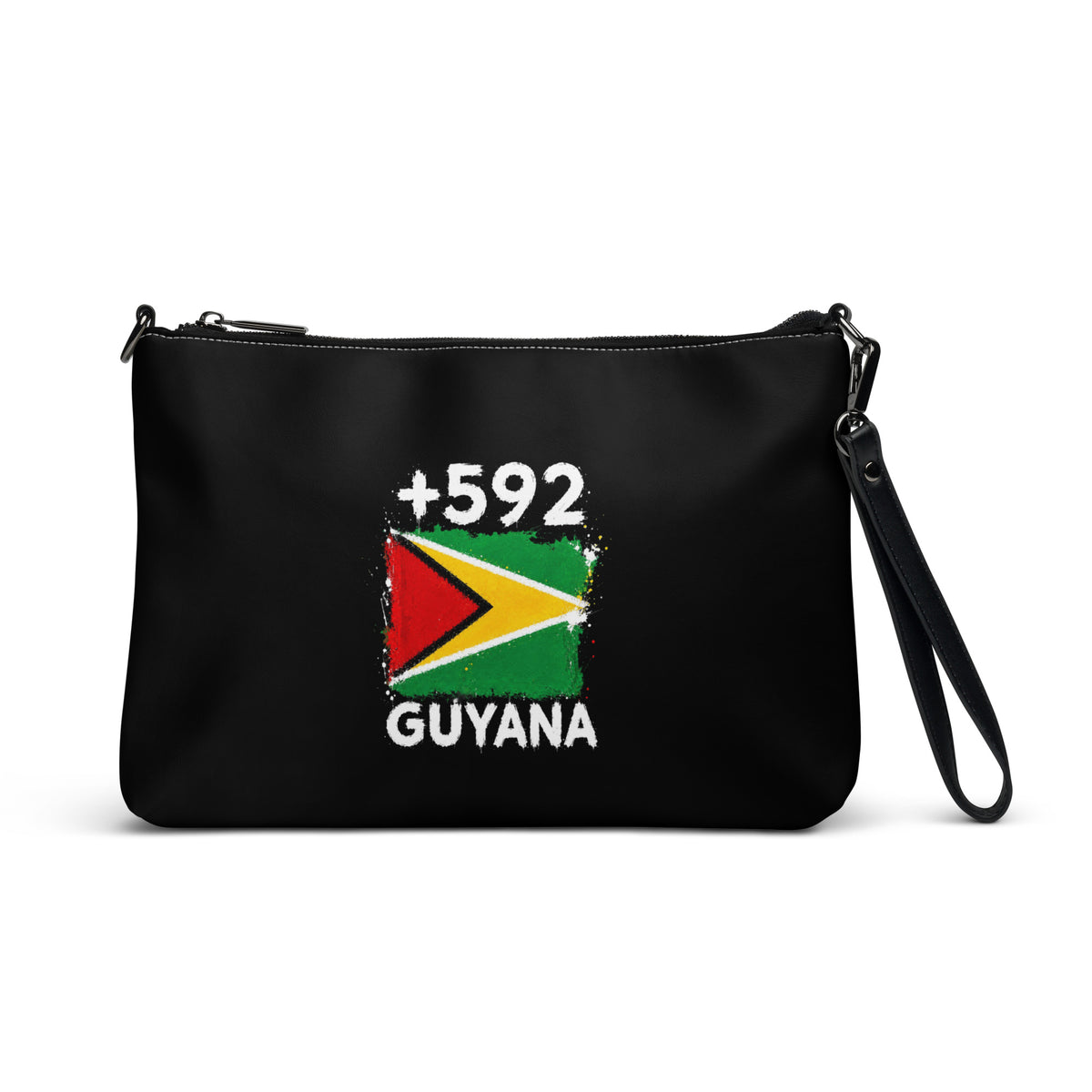 Sac à Main Guyana +592 vue de face, design drapeau guyanien