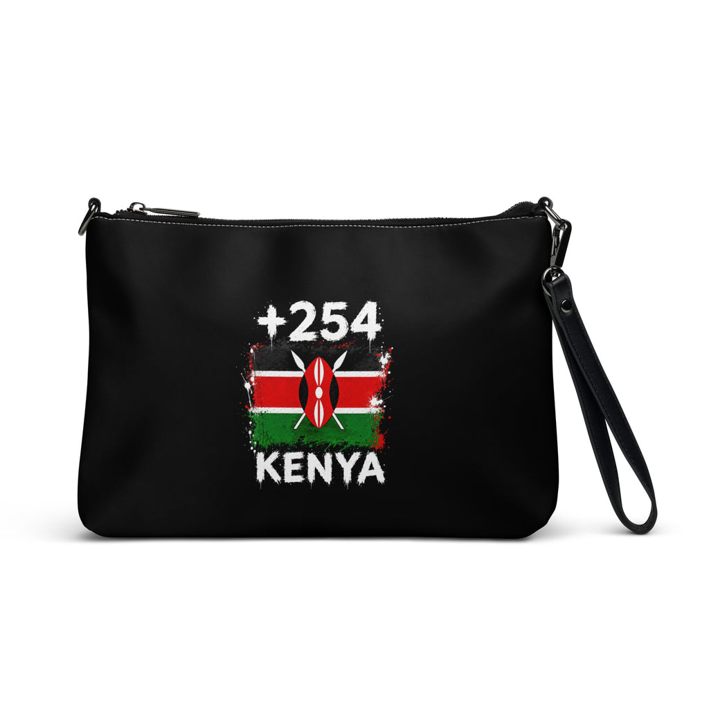 Sac à Main Kenya +254 vue de face, design drapeau kényan
