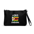 Sac à Main Zimbabwe +263 vue de face, design drapeau zimbabwéen