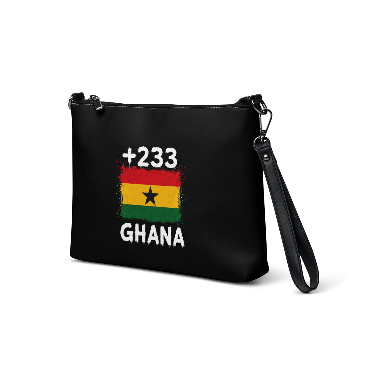 Sac à main Ghana +233 noir - vue de profil