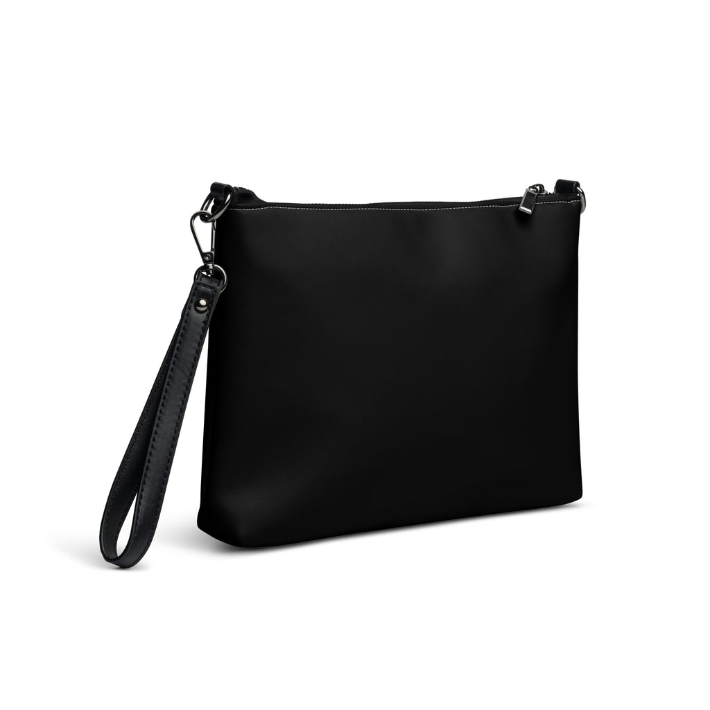 Sac à Main Tanzanie +255 - Noir avec drapeau floqué effet éclaboussure de peinture - vue de profil droit - Indicatif Fier