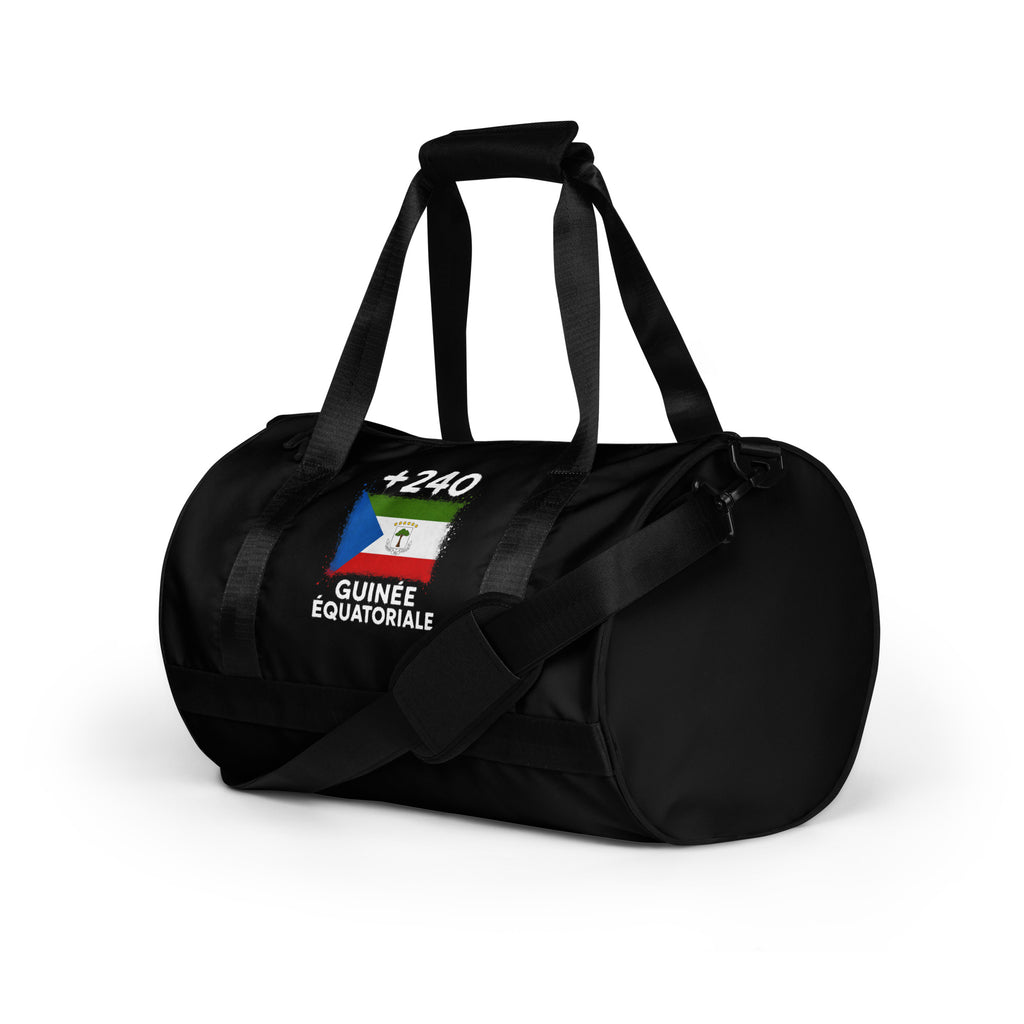 Sac de sport Guinée Équatoriale +240 - vue de profil gauche avec logo