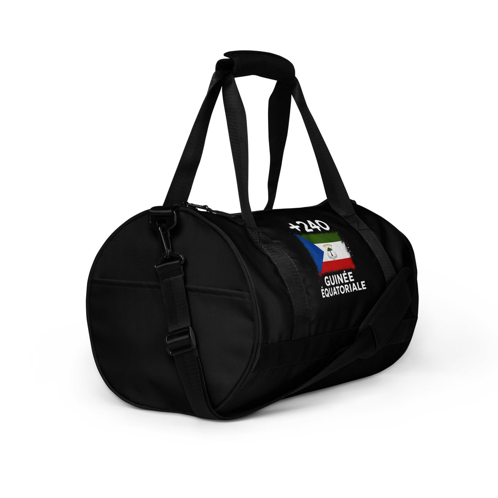 Sac de sport Guinée Équatoriale +240 - vue de profil droit avec logo