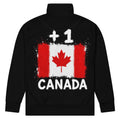 Survêtement noir Canada +1 avec drapeau canadien floqué effet éclaboussure de peinture - vue de dos - Indicatif Fier