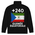 Survêtement Guinée Équatoriale +240 noir, vue de dos avec grand logo drapeau et indicatif