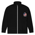 Survêtement USA +1 Noir - vue de face avec logo drapeau américain