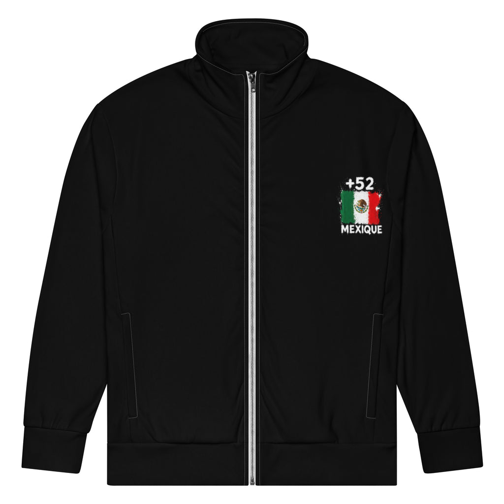 Survêtement Mexique +52 vue de face, design drapeau mexicain
