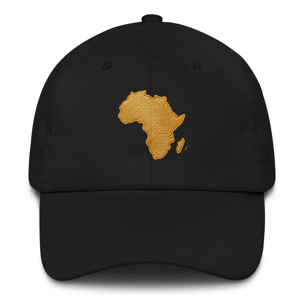 Casquette Noire Carte Afrique - vue de face - African Generation