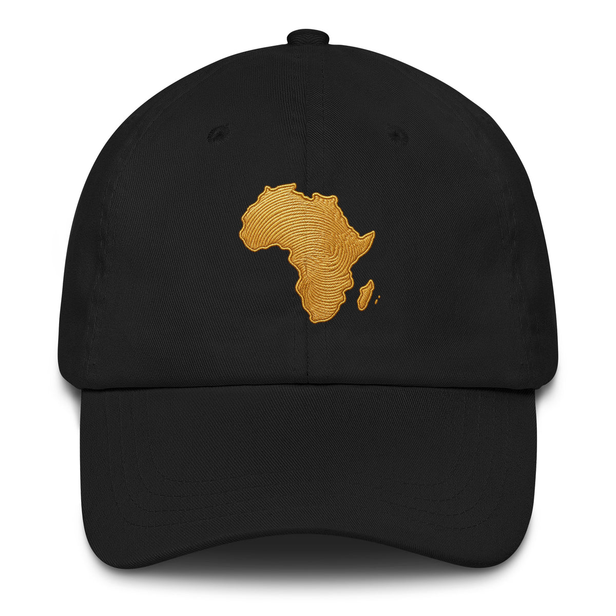 Casquette Noire Carte Afrique - vue de face - African Generation