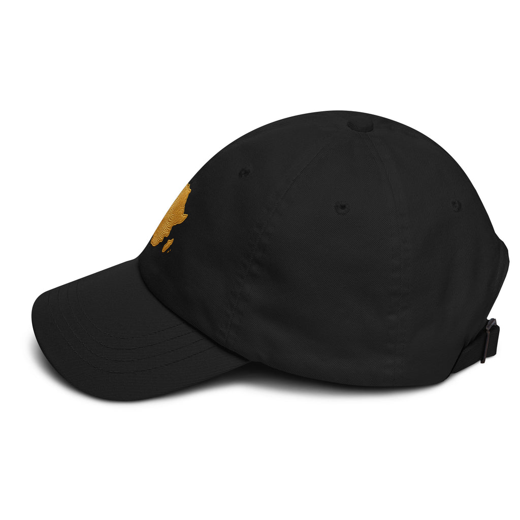 Casquette Noire Carte Afrique - vue de profil gauche - African Generation