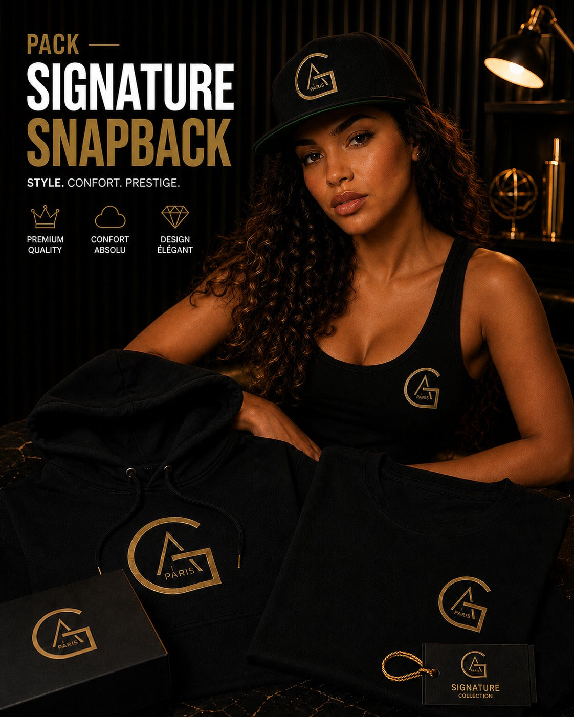 Pack Signature Féminin Snapback African Generation vue de face