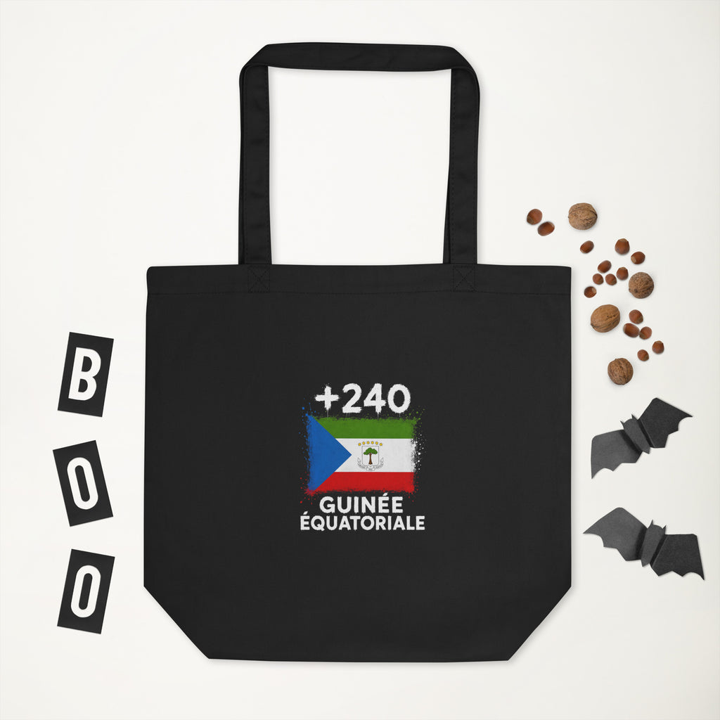Tote Bag Guinée Équatoriale +240 - vue de face avec logo