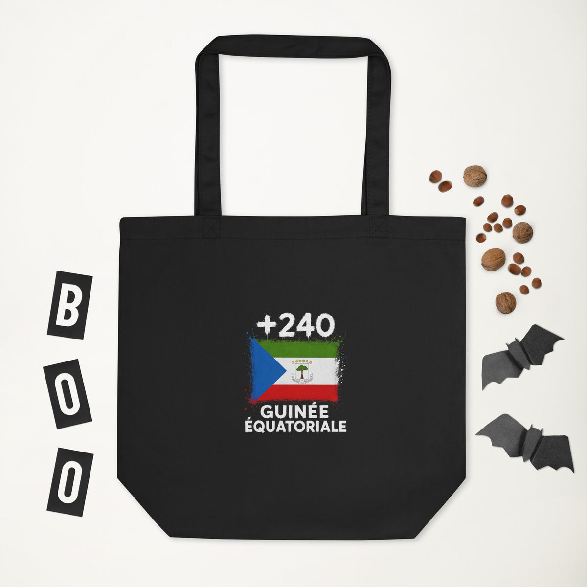 Tote Bag Guinée Équatoriale +240 - vue de face avec logo