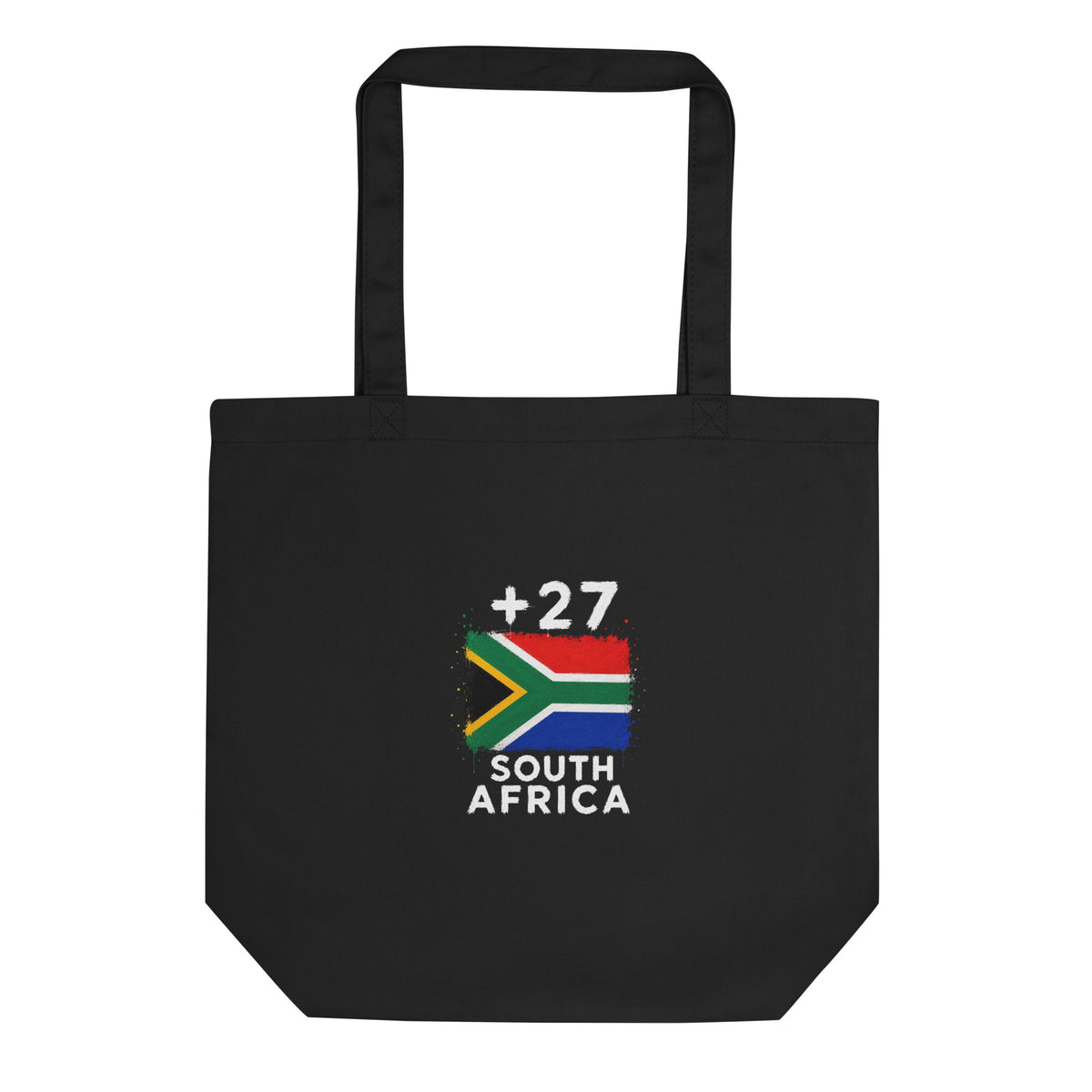 Tote Bag Afrique du Sud +27 face avec drapeau sud-africain