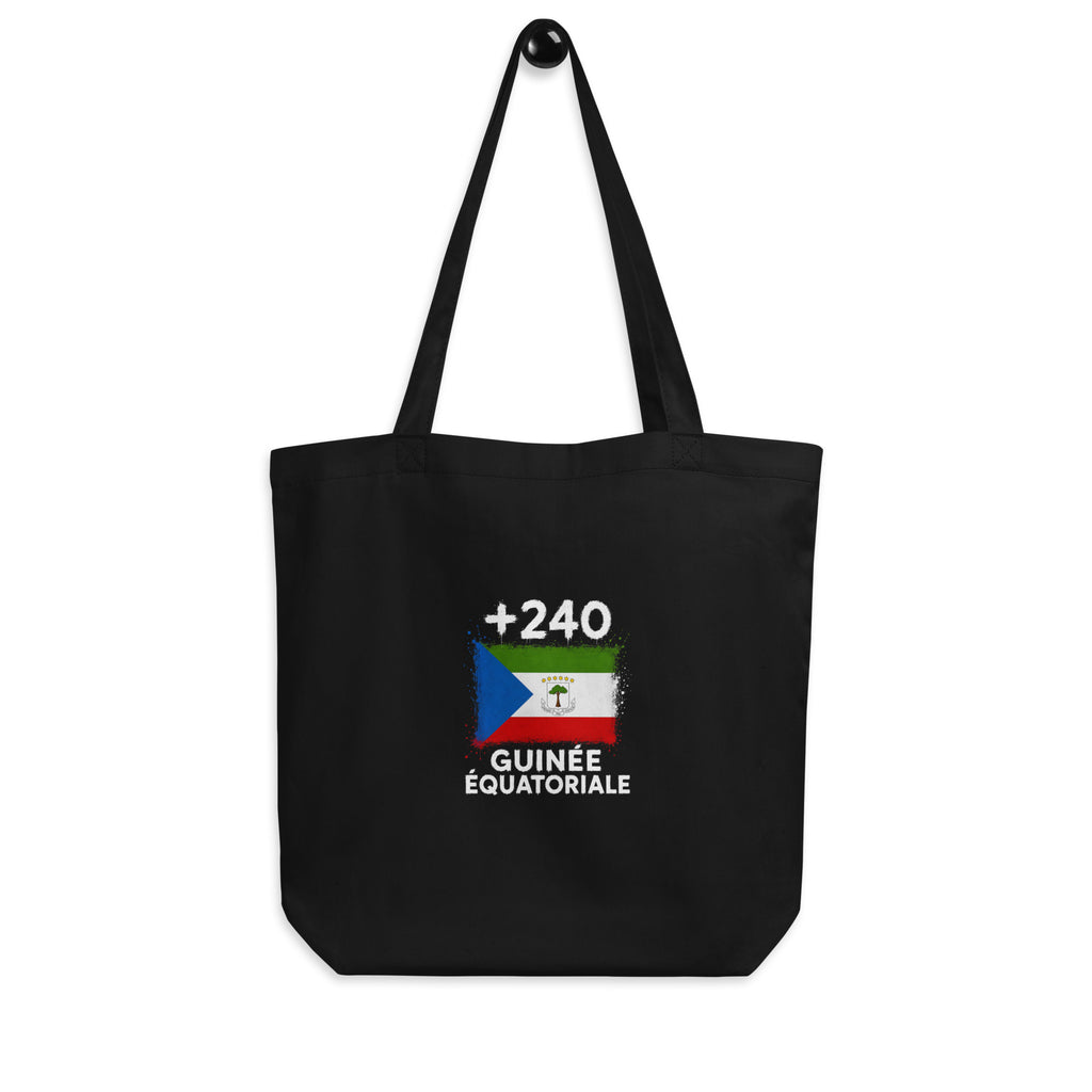 Tote Bag Guinée Équatoriale +240 - vue de profil