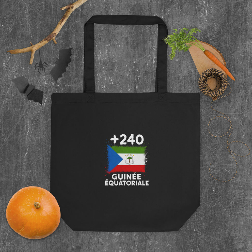 Tote Bag Guinée Équatoriale +240 - vue de face détaillée